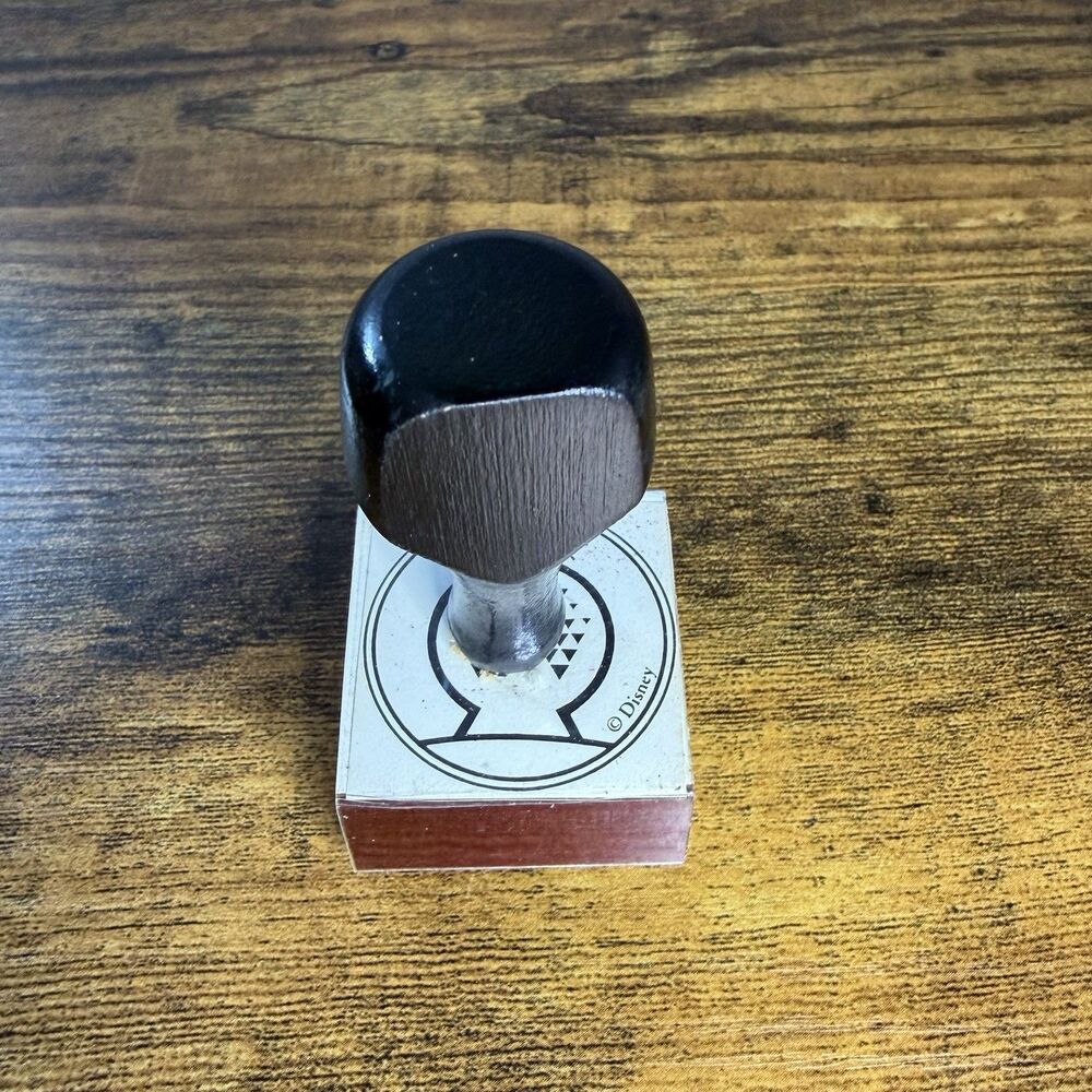 Vintage Disney Epcot Center Rubber Stamp Defunct Park Admin Tool Rare Unused WDW